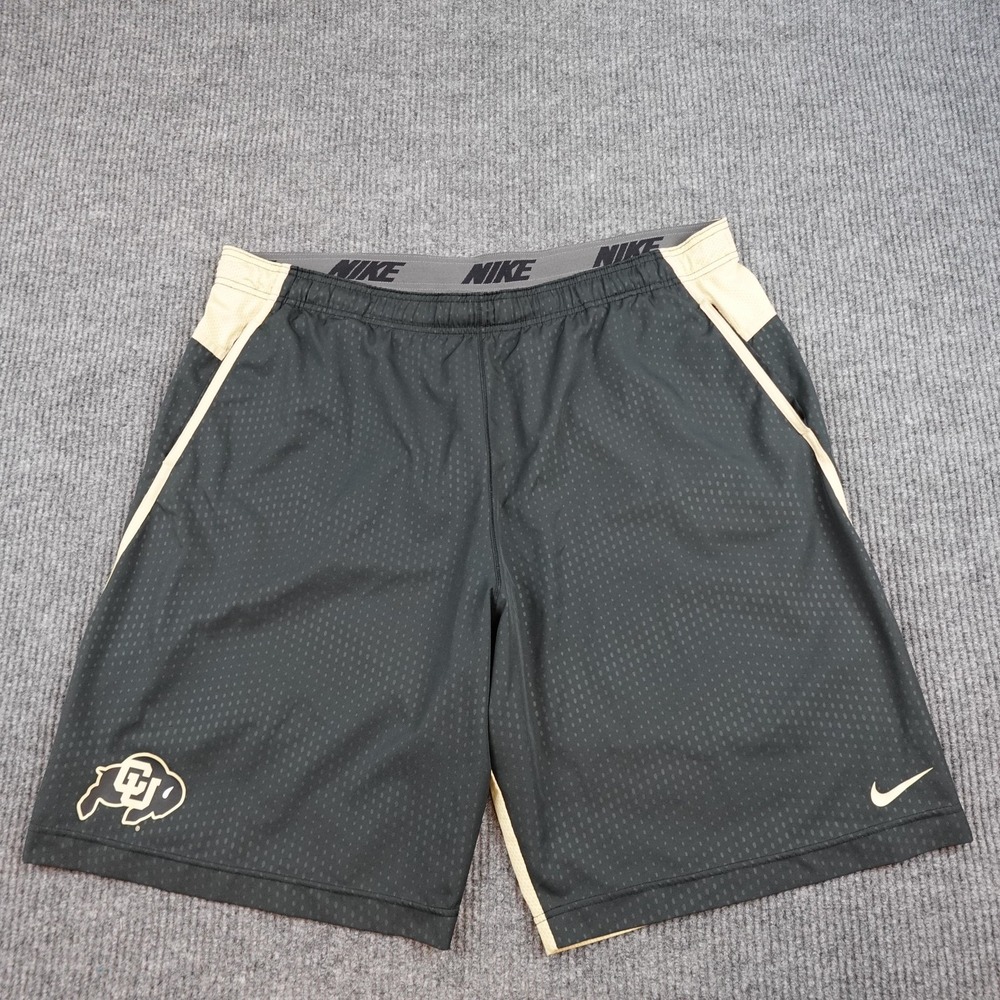 Colorado Buffaloes Shorts Mens 2XL Black NCAA Football Nike Dri Fit Performance